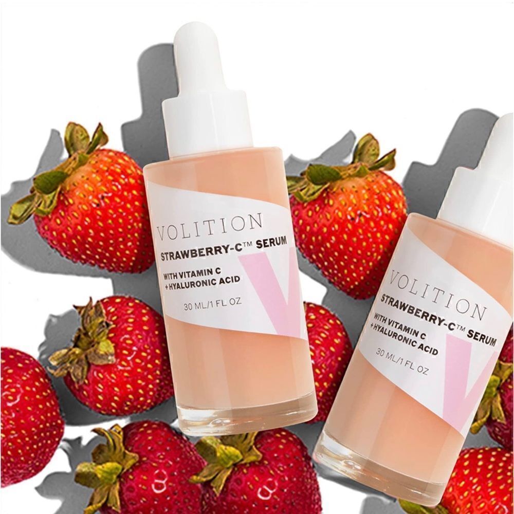 NIB VOLITION STRAWBERRY-C BRIGHTENING SERUM with Vitamin C and Hyaluronic Acid
